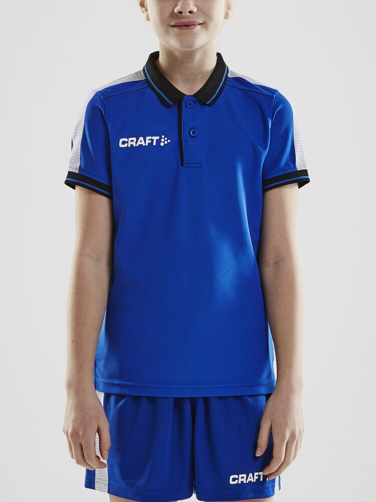 Pro Control Poloshirt Jr - Club Cobolt/Black