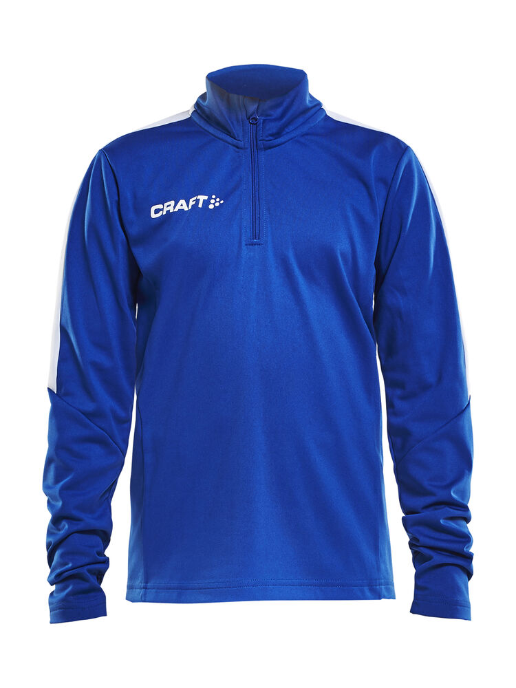 Progress Halfzip LS Tee JR - Royal Blue