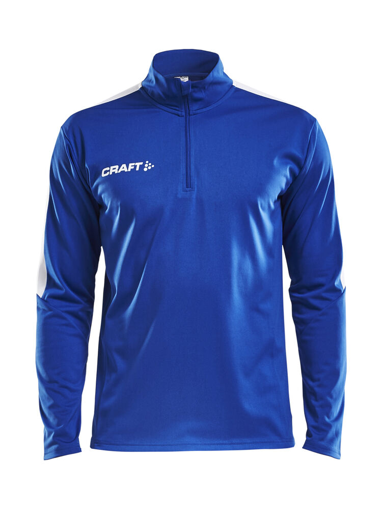 Progress Halfzip LS Tee M - Royal Blue
