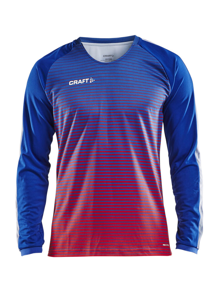 Pro Control Stripe Jersey LS M - Club Cobolt/Bright Red