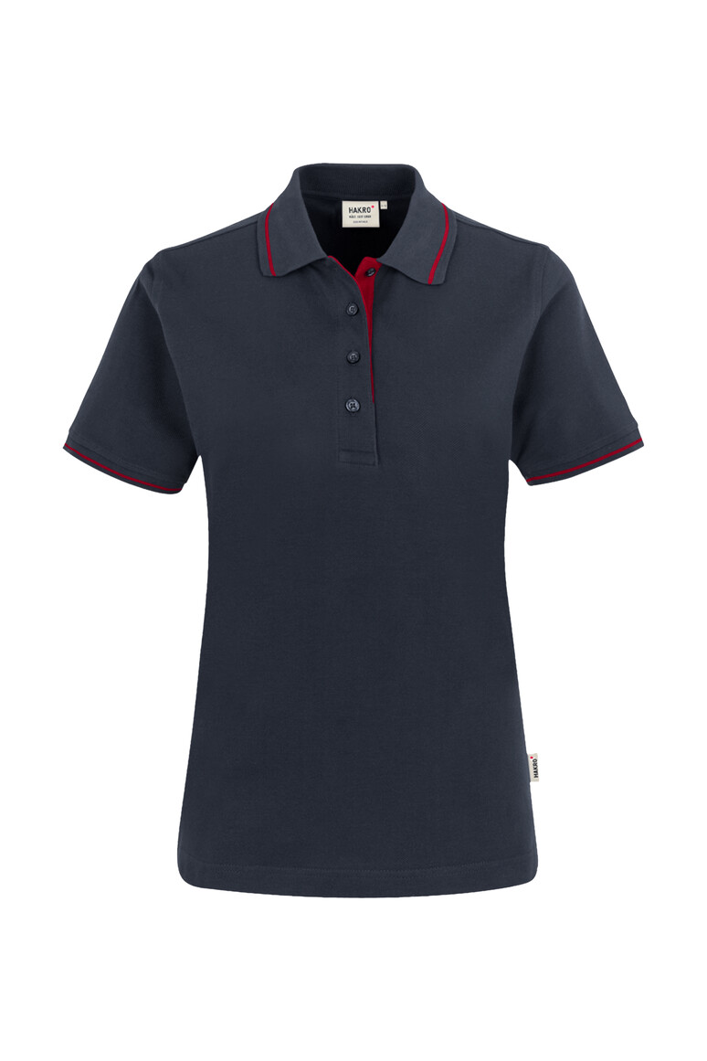 HAKRO Damen Poloshirt Casual 203 tinte/rot, XS