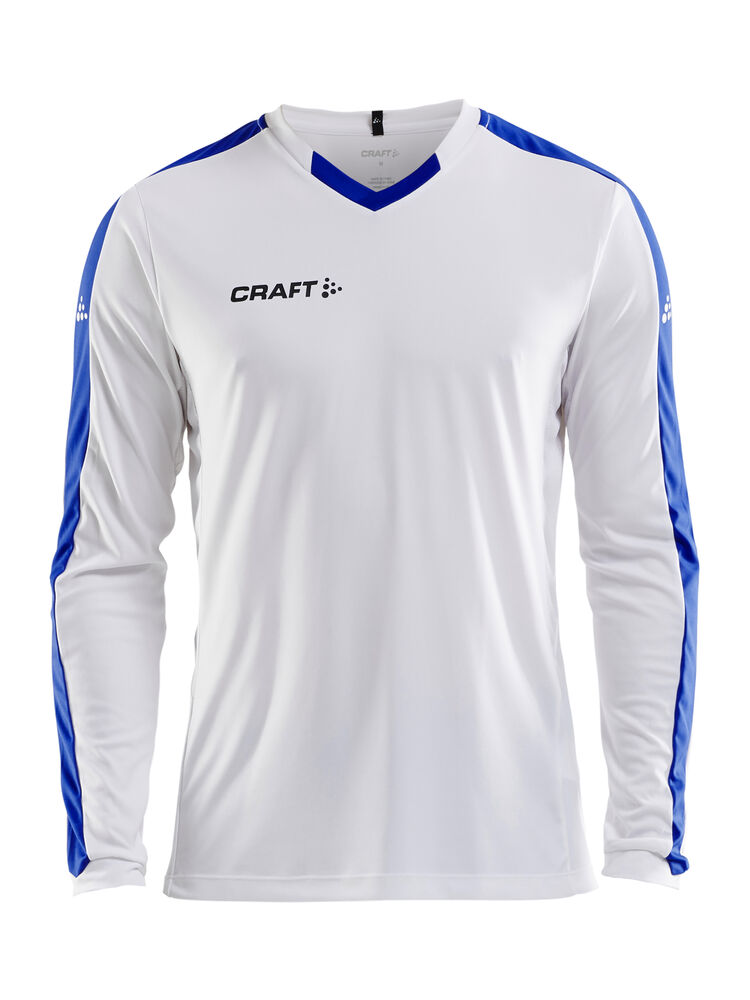 Progress Jersey Contrast LS M - White/Club Cobolt