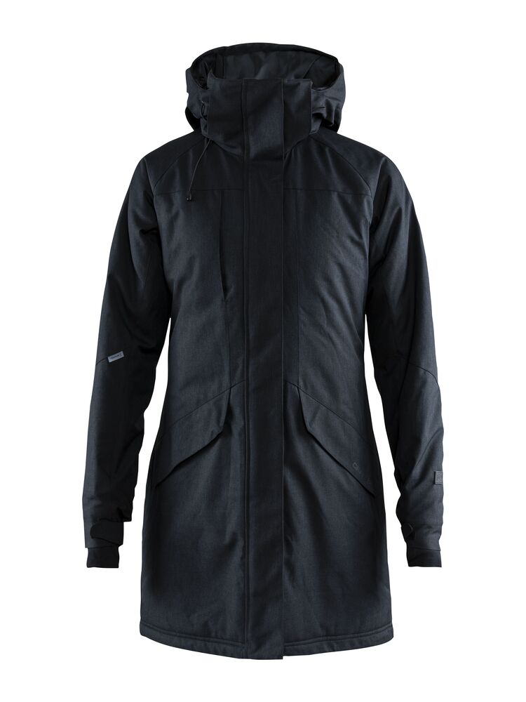 Mountain Padded Parkas W - Black Melange/Black