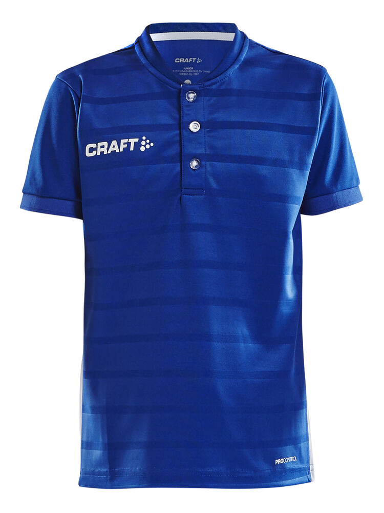 Pro Control Button Jersey Jr - Club Cobolt/White