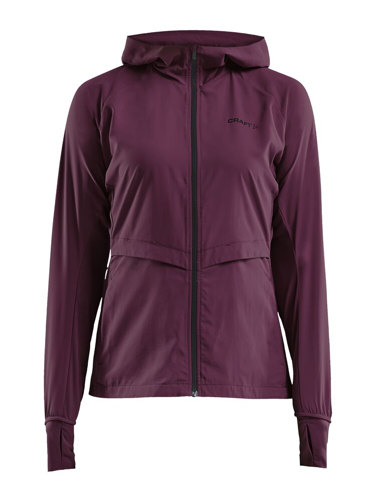 Urban Run Hood Jacket W - Burgundy